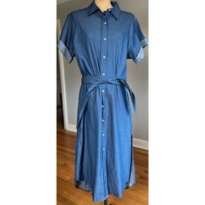 Zoe Kratzmann Verse Denim Belted Shirt Dress 1 or US 6-8